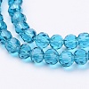 Faceted(32 Facets) Round Glass Beads Strands X-EGLA-J042-4mm-14-3