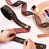 16.5Yards Ethnic Style Polyester Embroidery Flower Ribbon OCOR-GA0002-79-3
