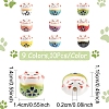 10Pcs Handmade Printed Porcelain Beads PORC-YW0001-29A-3