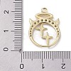 Brass Micro Pave Clear Cubic Zirconia Pendants FIND-B077-02G-02-3