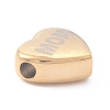 Mother's Day PVD Vacuum Plating 304 Stainless Steel  Beads STAS-A059-06G-2
