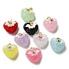 Druzy Resin Pendants RESI-G086-01G-1
