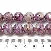 Natural Lepidolite/Purple Mica Stone Beads Strands G-G160-A01-03-5