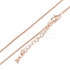 Brass Snake Chain Necklaces NJEW-K123-07RG-1