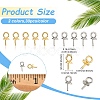 60Pcs 2 Colors 304 Stainless Steel Cup Pearl Peg Bails Pin Pendants STAS-YW0003-64-2
