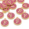 Golden Plated Alloy Enamel Charms ENAM-S118-08F-4