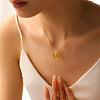Cowgirl Hat 304 Stainless Steel Lariat Necklaces for Women FS-WGDA0AA-01-2