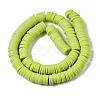 Flat Round Handmade Polymer Clay Beads CLAY-R067-10mm-10-3