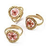 316 Stainless Steel with Epoxy Resin Ring RJEW-Z031-02A-1