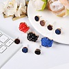 Electroplate Druzy Resin Stud Earrings RESI-SZ0001-22-3