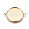 Ion Plating(IP) 304 Stainless Steel Cabochon Connector Settings X-STAS-G127-14-25mm-G-1