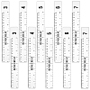 Rectangle Acrylic Rolling Mud Stick Guide Rule AJEW-WH0554-56-1