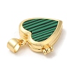 Natural Malachite Locket Pendants KK-K332-15G-02-4