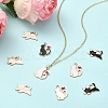 30Pcs 6 Styles Alloy Enamel Pendants ENAM-YW0008-96-4