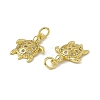 Rack Plating Brass Micro Pave Cubic Zirconia Pendants X-KK-C007-27G-3