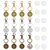 12Pcs 3 Colors Alloy Keychains KEYC-DC00051-1