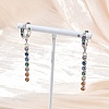 Brass Pave Cubic Zirconia Hoop Dangle Earrings KK-CBAD9DF-02P-B-4
