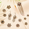 200Pcs 10 Style Iron Bead Caps IFIN-PH0005-15AB-4