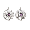 304 Stainless Steel Rhinestone Pendants STAS-Z166-24P-02-1