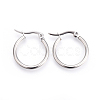 Tarnish Resistant 201 Stainless Steel Hoop Earrings EJEW-A052-19A-P-1