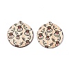 Printed Poplar Wood Pendants FIND-N005-74O-1