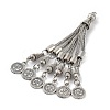 Tibetan Style Alloy Curb Chain Tassel Big Pendants FIND-K013-01AS-03-2