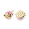 Brass Enamel Pendants KK-SZC0009-12G-01-2