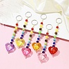 Heart Acrylic Keychains HJEW-JM01373-2