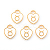 Light Gold Plated Alloy Enamel Pendants ENAM-R136-30-01-1