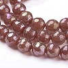 Electroplate Natural Carnelian Beads Strands G-P430-10-B-3