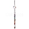 Wire Wrapped Chips Natural Gemstone Big Pendant Decorations HJEW-WH0021-32-1