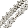 Rack Plating Brass Pave Cubic Zirconia Butterfly Link Necklaces NJEW-A031-03P-05-1
