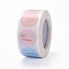 Flat Round Paper Thank You Stickers DIY-C042-12G-2