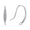 Anti-Tarnish Rhodium Plated 925 Sterling Silver Earring Hooks STER-K168-096P-6