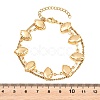 304 Stainless Steel Link Chain & Curb Chain Multi-strand Bracelets for Women BJEW-H641-01B-G-2