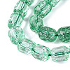 Transparent Crackle Glass Beads Strands GLAA-Q108-04A-04-3