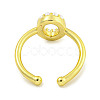 Rack Plating Brass Open Cuff Rings for Women RJEW-F162-01G-O-3