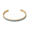 304 Stainless Steel Pave Clear Cubic Zirconia Open Cuff Bangles for Women SA-CBAC920-16G-4