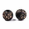 Painted Natural Wood Beads WOOD-T021-53A-M-3