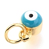 Brass Enamel Pendants KK-Y001-02B-09G-3