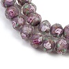 Handmade Gold Sand Lampwork Beads Strands LAMP-R141-10mm-25-3