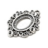 Tibetan Style Alloy Pendant Rhinestone and Cabochon Open Back Settings TIBEP-R304-021AS-LF-2