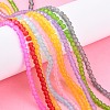 Baking Paint Frosted Glass Bead Strands GGB4MMY-DKM-6