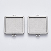 Non-Tarnish 304 Stainless Steel Cabochon Connector Settings STAS-R101-05A-1