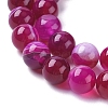 Natural Striped Agate/Banded Agate Beads Strands G-G582-8mm-56-3