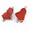 Electroplate Druzy Resin Links connectors RESI-S366-05D-2