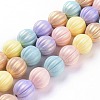 Spray Painted Resin Beads Strands X-RESI-N027-05B-1