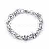 Tarnish Resistant 304 Stainless Steel Rope Chain Bracelets BJEW-L673-003-P-1