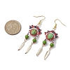 Iron Dangle Stud Earring EJEW-MZ00189-02-3