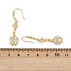 Brass Micro Pave Clear Cubic Zirconia Heart Dangle Earrings EJEW-C156-02G-5